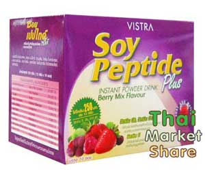 รูปภาพของ Vistra Soy Peptide Plus ซอยด์ เปปไทด์ พลัส 12g.x10ซอง 